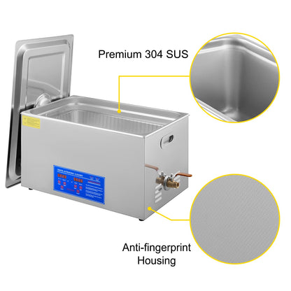 VEVOR 30L 100A Ultraschallreinigungsgerät 600W - Edelstahl