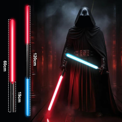 MozkeTo19 Lichtschwert 2er-Set, RGB 15 Farben, USB-C, 4 Modi