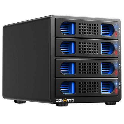 TechPro USB 3.0 Festplattengehäuse - 4-Schacht, 2.5/3.5" SATA