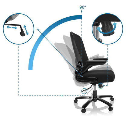 hjh OFFICE Instructor SW I XXL Schwerlast Drehstuhl - Schwarz