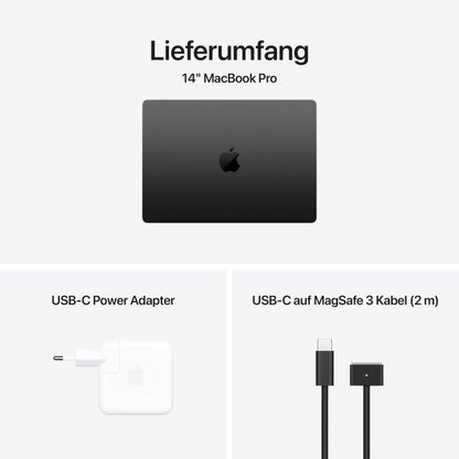 Apple MacBook Pro M4 Laptop – 14,2" 16 GB/512 GB Space Schwarz