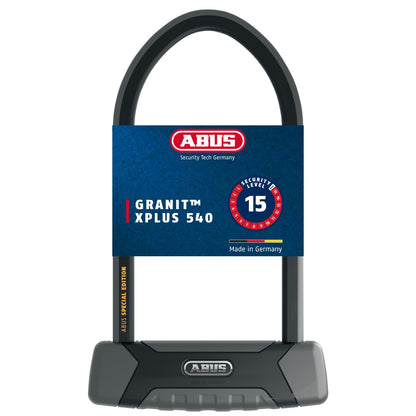 ABUS Granit XPlus 540 Bügelschloss mit USH-Halterung, Level 15, 13 mm Stahlbügel, für Fahrrad und E-Bike