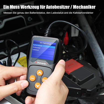 KONNWEI KW600 Professioneller 12V Batterietester - 100-2000 CCA, 220AH