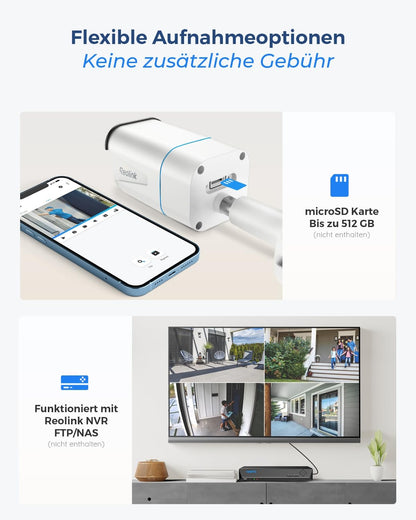 Reolink RLC-811A 4K PoE Outdoor Kamera - Smarte Erkennung, Zoom