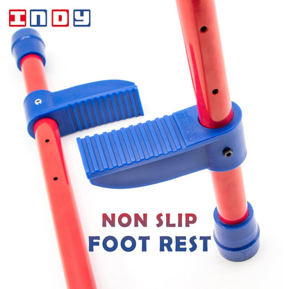 Indy Steady Stelzen – verstellbare Kinderstelzen aus Aluminium, rot