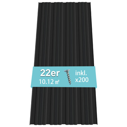 Thanaddo Trapezblech – 22er Set mit Schrauben 10.12m²