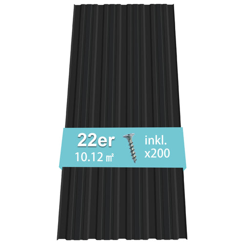 Thanaddo Trapezblech – 22er Set mit Schrauben 10.12m²