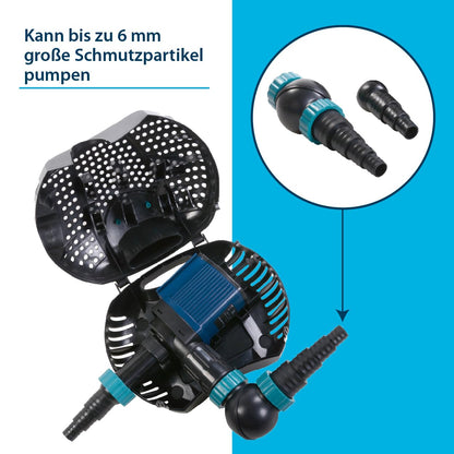 AquaForte O-20000 Plus Teichpumpe 200 W, 19 m³/h, schwarz
