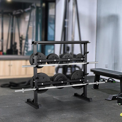 Yaheetech Hantelständer 3 Ebenen, Stahl, bis 300 kg belastbar