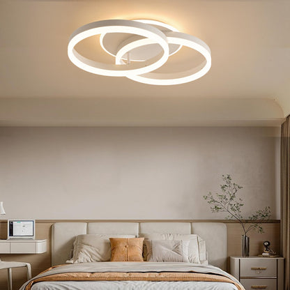 Amdelne Smart LED Deckenleuchte 2-Ringe dimmbar mit Fernbedienung