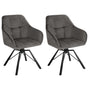 WOLTU Esszimmerstühle drehbar 2er Set - Samt dunkelgrau