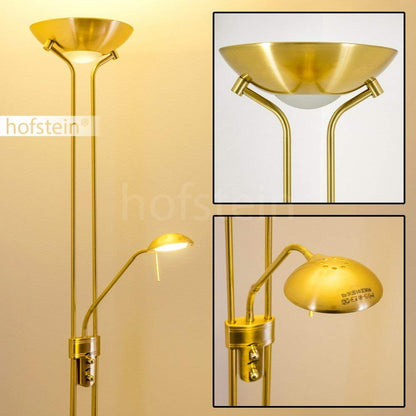 Lumo LED Deckenfluter Rom - Lesearm Messing dimmbar