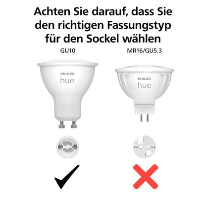 Philips Hue Starter Kit Bridge Pro + 3 GU10 LED Spots + Smart Button