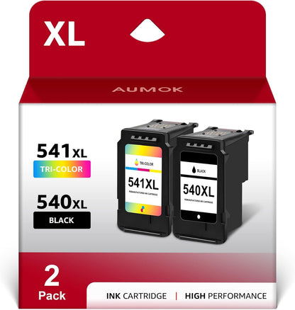 AUMOK 540XL 541XL Druckerpatronen kompatibel für Canon Pixma – schwarze und dreifarbige Patrone