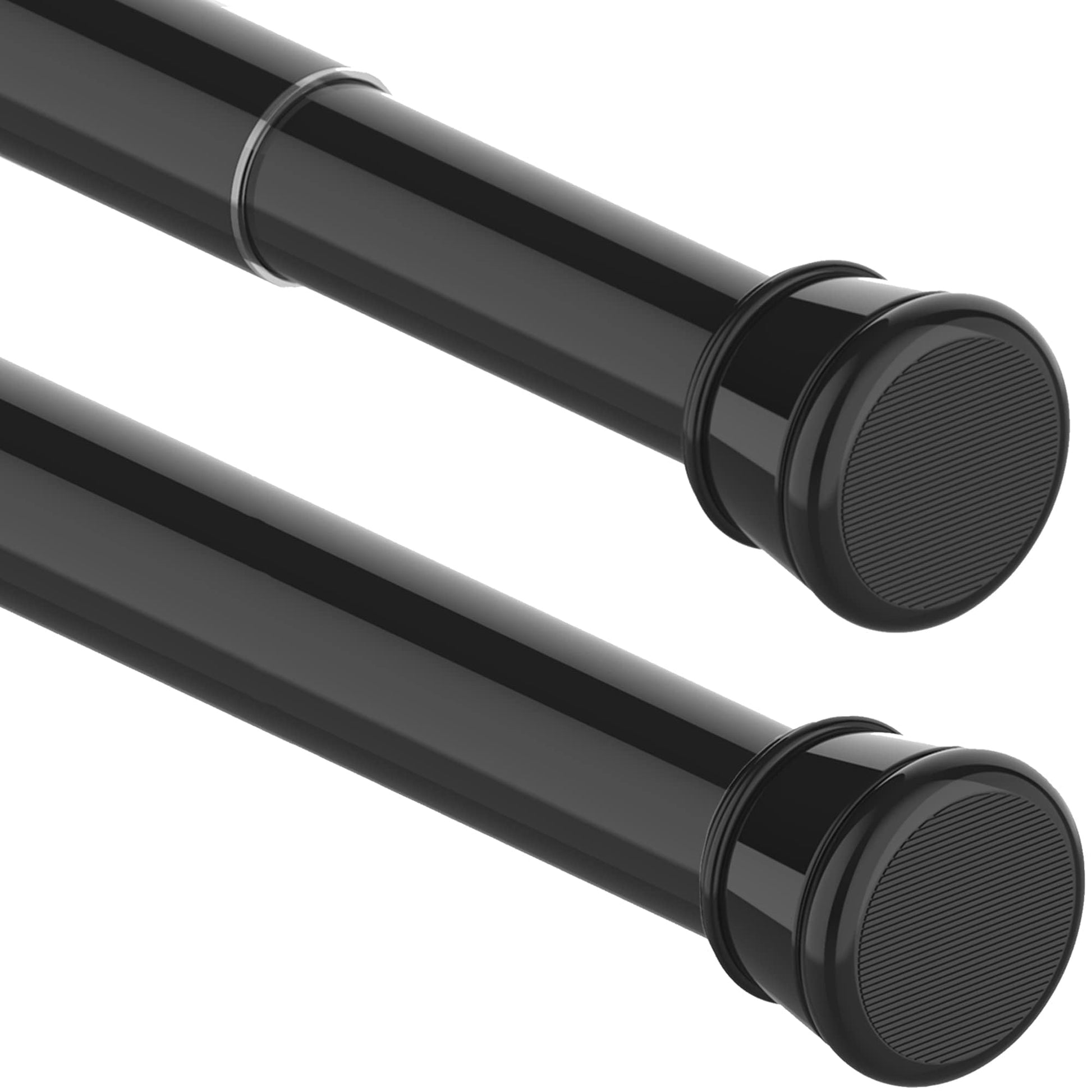 Aiitomg Duschvorhangstange Teleskopstange ohne Bohren, 190-360 cm, schwarz, ausziehbar