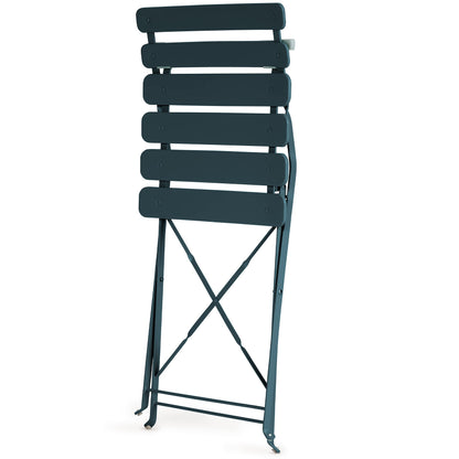 Vanage | Bistro Set Balkon | Balkonmöbel klappbar Set 3-teilig | pulverbeschichteter Stahl, wetterbeständig, Gartentisch & Stühle perfekt für Garten & kleine Balkone