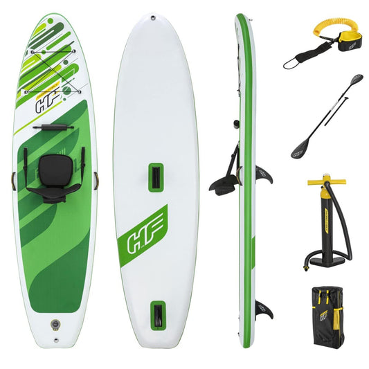 Hydro-Force Freesoul Tech SUP Touring Board Set 340x89x15cm. Längliches, aufblasbares Touring-SUP-Board zum Stand-Up-Paddling auf Gewässern.