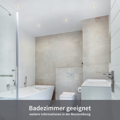 Scandinavian home 6er LED Spot Set Ø 68mm Warmweiss Edelstahl