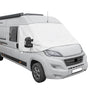 Preiswert&Gut Frontscheibenabdeckung Wohnmobil Fiat Ducato X290 – Weiss. Weiße Abdeckung für die Wohnmobil-Frontscheibe, schützt vor Frost und Sonne.