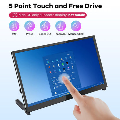 LAFVIN 10.1 Zoll IPS Touchscreen Display - HDMI, Kapazitiv, 1024x600