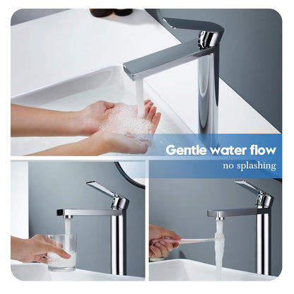 Decaura Waschtischarmatur Hoch chrom - Aufsatzwaschbecken