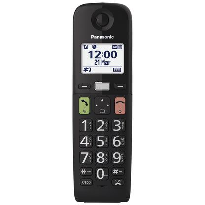 Panasonic KX-TGU133EXB Schnurlostelefon AB – 3 Mobilteile, Schwarz