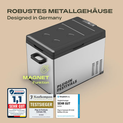 PLUG IN FESTIVALS Kompressor Gefrierbox Kühlbox - 40L