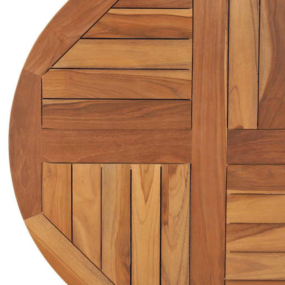 vidaXL Teak Massiv Tischplatte - Rund 70cm 2.5cm Dick