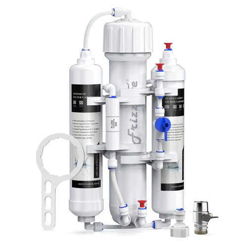 FRIZZLIFE Umkehrosmoseanlage FAF50, 3-stufiger Aquariumfilter, 50 GPD zur Wasseraufbereitung