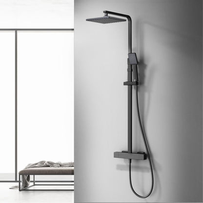 HOMELODY Duschsystem Thermostat Regendusche - Schwarz