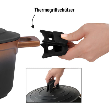 STONELINE Cocotte Aluguss Bräter Induktion – 32 cm Roségold