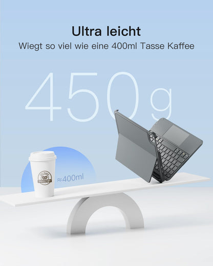 Inateck AceTouch KB04122 Tastaturhülle iPad 11 Zoll QWERTZ Touchpad
