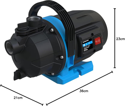 Güde Gartenpumpe GP 6035, 600 W Jet-Pumpe mit 3200 l/h Fördermenge
