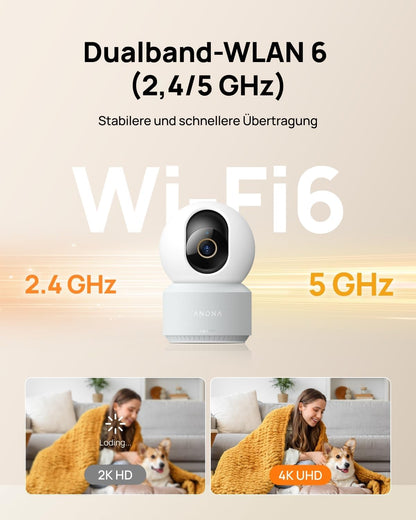 Anona Pano 4K UHD Überwachungskamera innen mit 360° Auto-Tracking