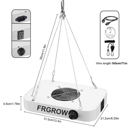 FRGROW 2025 Upgrade 200W LED Pflanzenlampe Dimmbar Vollspektrum