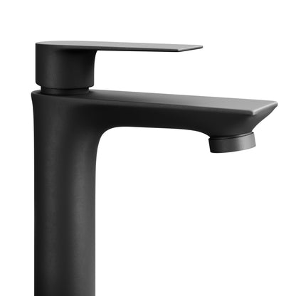 Planetmöbel Waschtischarmatur Einhebelmischer - Schwarz Matt 17 cm