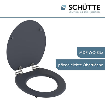 Schütte WC-Sitz Spirit mit Absenkautomatik, MDF Holzkern, Anthrazit