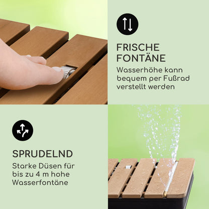 blumfeldt Mobile Gartendusche Bodendusche - Holz-Optik