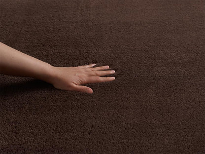 the carpet Relax Kurzflor Teppich in Felloptik, Braun, 200 x 280 cm