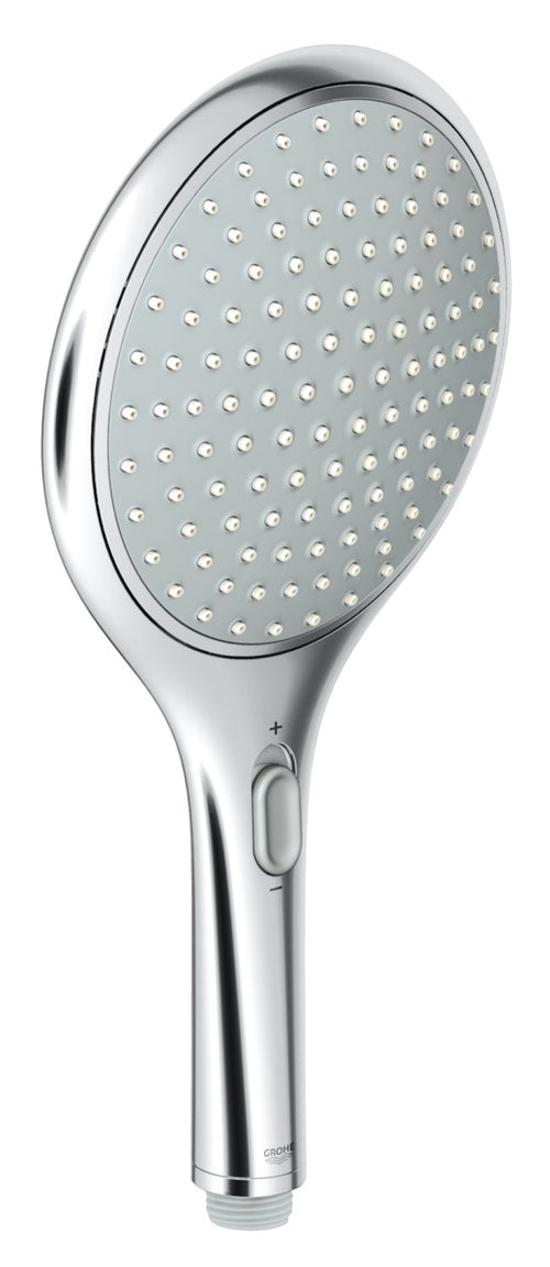 GROHE Rainshower Solo 150 Handbrause - Chrom 27272000. Runde, verchromte Handbrause zur Erzeugung eines Wasserstrahls zum Duschen.