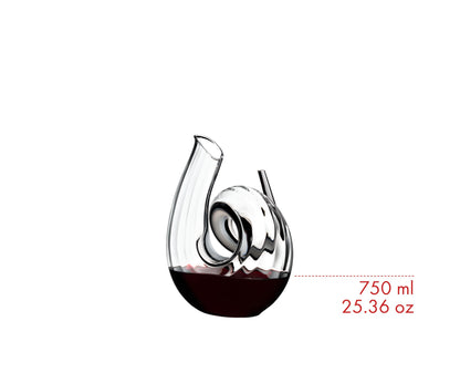 RIEDEL Curly Fatto A Mano Dekanter – Klar/Schwarz/Weiss