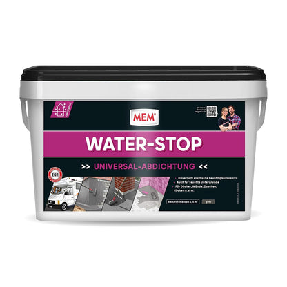 MEM Water Stop Universalabdichtung Feuchtigkeitssperre – Grau 6 kg