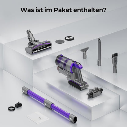 Redkey X18 Akku-Staubsauger kabellos mit LED-Bürste und Automatikmodus