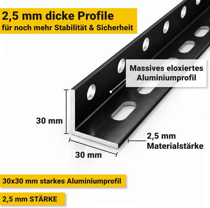 Avoltik Solarpanel Halterung 2er Set aus Aluminium, 0-90°, bis 114 cm