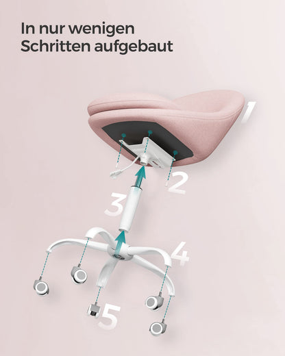 SONGMICS Homeoffice Schminkstuhl OBG020P01 – Pastellrosa