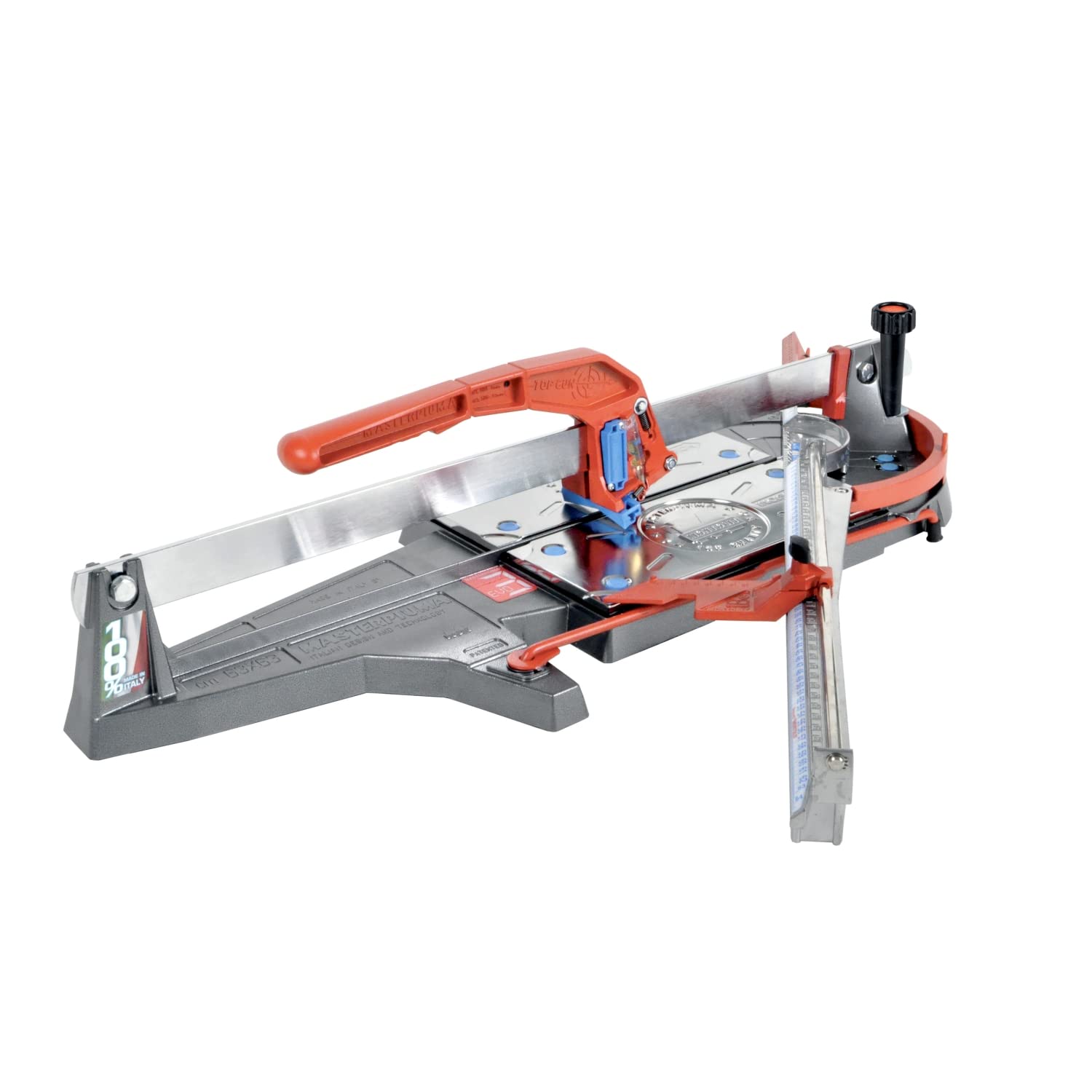 MONTOLIT Fliesenschneider 75-p3 Masterpiuma - 6050320: Silberner Fliesenschneider mit Führungsstange und Schneidrad zum präzisen Schnitt von Keramikfliesen.