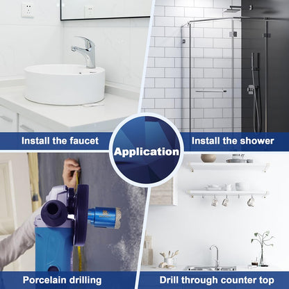 Diamantbohrer Set Fliesen Granit Marmor – 20/35/50/68mm Trockenbohren