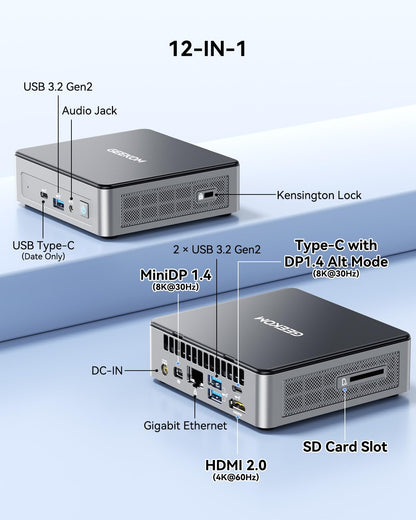 GEEKOM Air12 Mini PC - Intel N150, 16GB/512GB SSD
