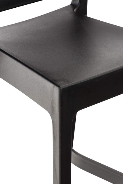 CLP Barhocker Maya I Kunststoff Tresenhocker – Schwarz