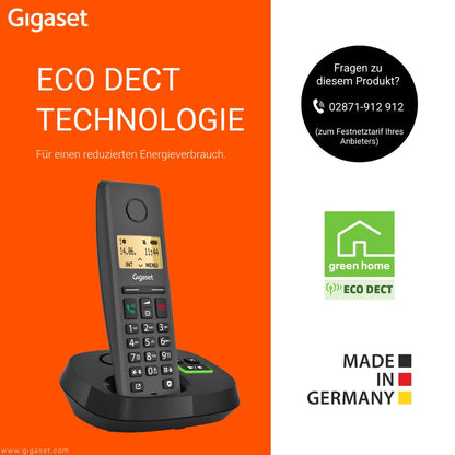 Gigaset Pure 220A Duo, schnurloses DECT-Telefon mit Anrufbeantworter